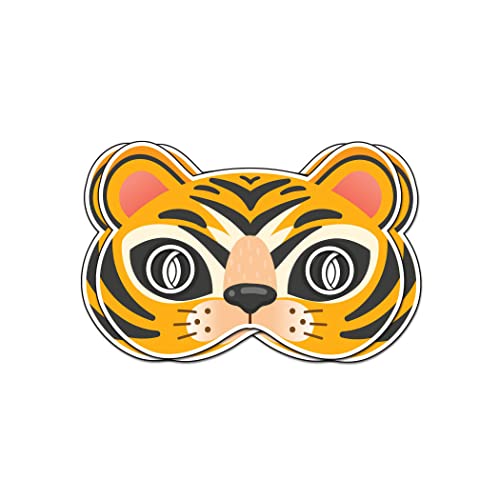 Festiko® Tiger Theme Face Masks (12 Pcs), Tiger Theme Party Supplies, Return Gifts for Kids, Tiger Theme Party Items,Face Masks for Kids - Image 1