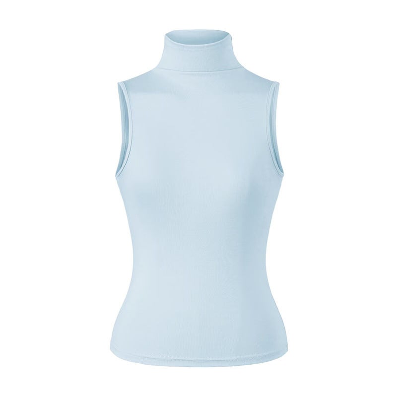 Women's High Neck Sleeveless Tencel Slim Fit Cami Top - Image 3