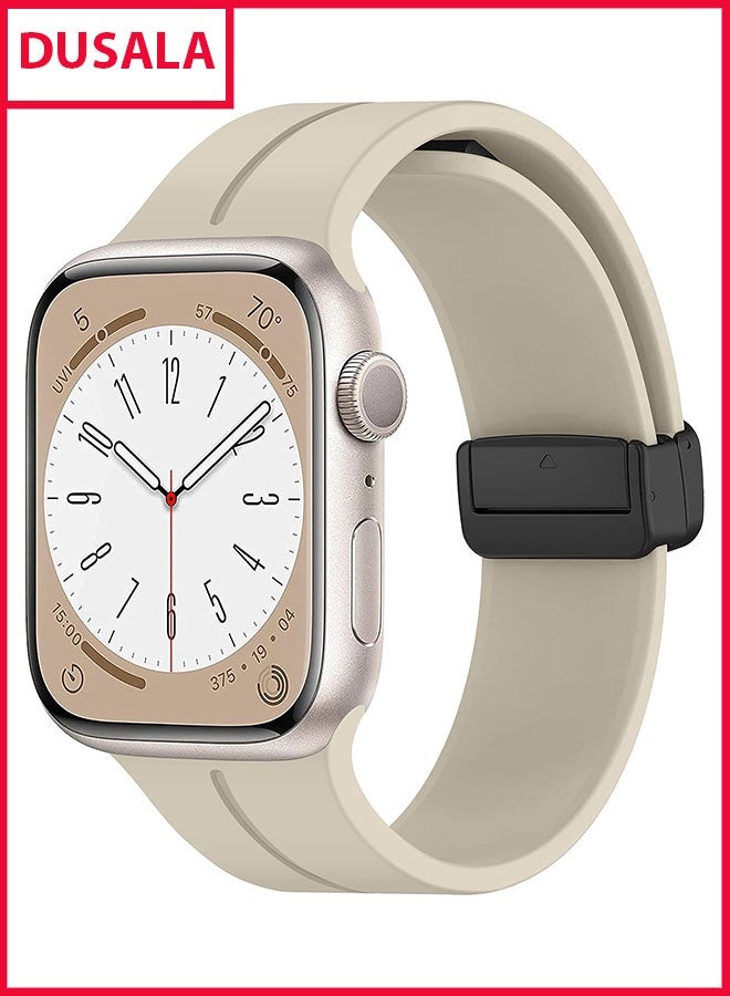 DUSALA Magnetic Silicone Watch Band 45mm/49mm Quick Release Strap for Men & Women Soft Skin Friendly Sport Replacement Band for Smartwatch & Analog Watches Durable, Waterproof, Magnetic Folding Clasp for All-Day Comfort - Image 1