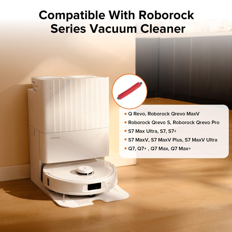 roborock Rubber Main Brush Replacement Q Revo Series, S7 Max Ultra, QV 35A, Q7 Series Robot Vacuum - Image 2