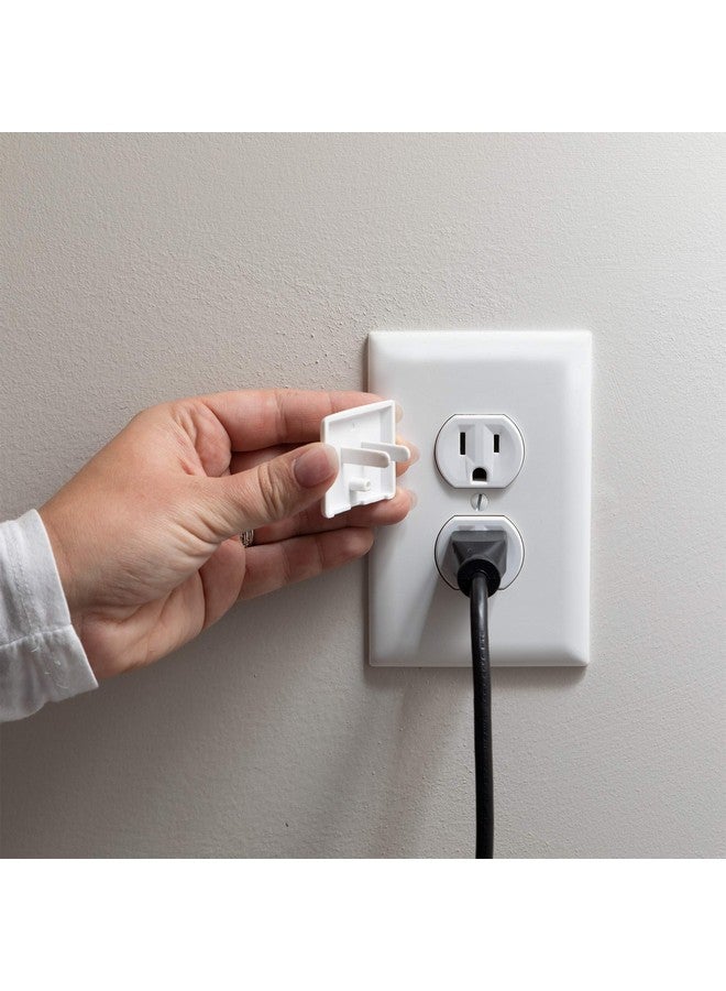 Qdos Safety StayPut Single Outlet Plug Cover | White | Secure Fit and Beveled Edges Prevent Small Fingers from Removing Unlike Inferior Products| Fits All Outlets | 24 Pack - Image 2