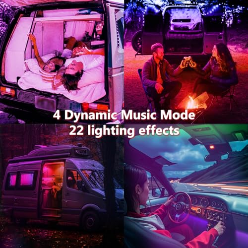 FCPVHOY Car Led Lights Interior with Smart APP Control, Sync Music,DIY Mode,Multicolor led Car Interior Light Kits,5V USB Led Lights for Cars, Trucks, SUVs - Image 3