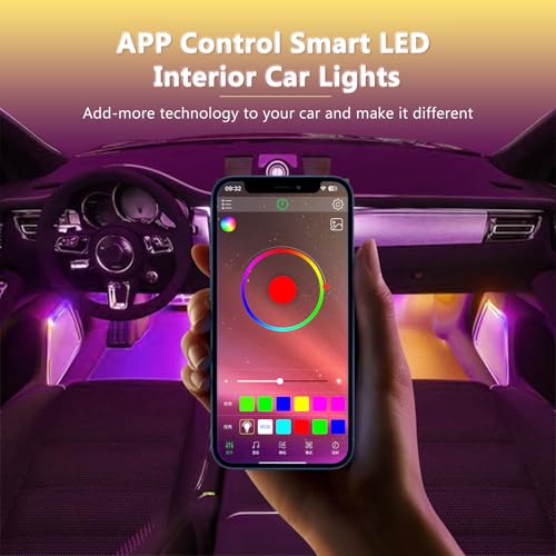 FCPVHOY Car Led Lights Interior with Smart APP Control, Sync Music,DIY Mode,Multicolor led Car Interior Light Kits,5V USB Led Lights for Cars, Trucks, SUVs - Image 4