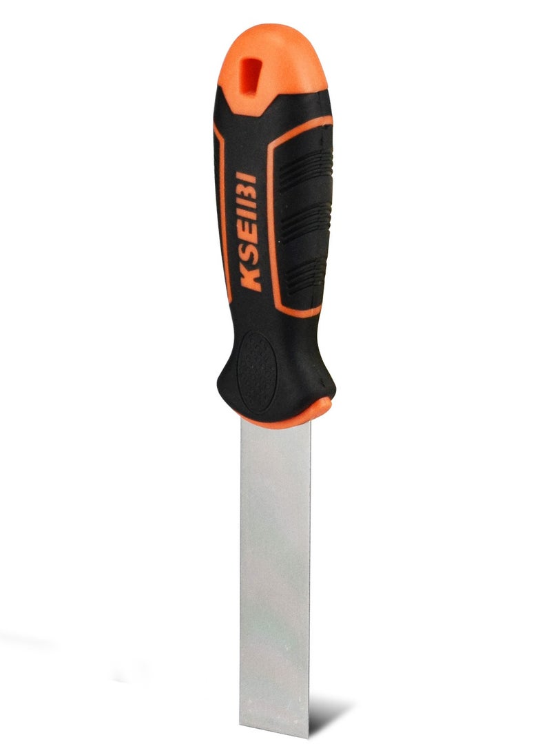 KSEIBI Crown Scraper with Pro grip Handle, Steel Paint Remover Scraper Tool, Paint Tool, Metal Spackle Scraper for Removing Drywall Paint, Caulk, Wood, Wallpaper, Home Improvement and Scraping Mud.  - Image 1