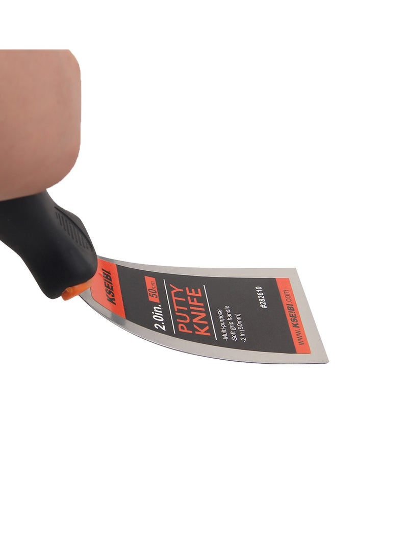 KSEIBI Crown Scraper with Pro grip Handle, Steel Paint Remover Scraper Tool, Paint Tool, Metal Spackle Scraper for Removing Drywall Paint, Caulk, Wood, Wallpaper, Home Improvement and Scraping Mud.  - Image 3