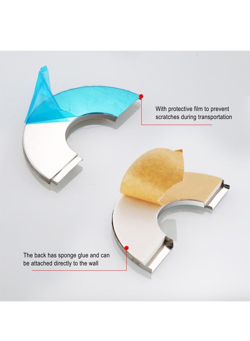 Self Adhesive Decorative Faucet Covers Set of 9 Stainless Steel Pipe Flange Plates for 24mm 34mm 52mm Diameter Pipes - Image 5