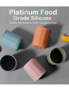 Excefore Toddler Cups Silicone Baby Cup - Mini Open Cup for Babies and Toddlers, Unbreakable Drinking Training Cup, BPA Free, 2 Pack, 6 Months+  - Image 5