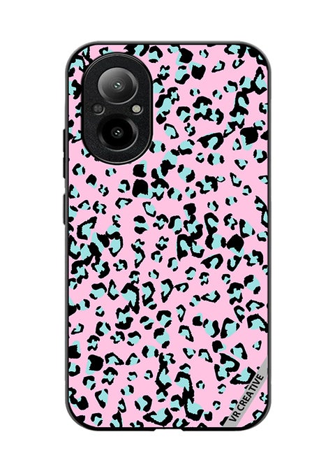 Protective Case Cover For Realme C67 4G Pink Leopard Print Design Animal Skin Pattern Vector Illustration Design Multicolour