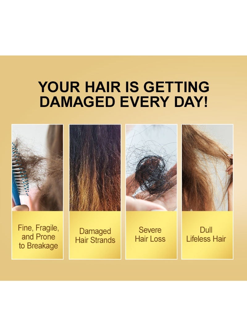 بورك قناع شعر بقوام الأحماض الأمينية من PURC، يعيد النعومة، يصلح الشعر التالف والجاف والمتقصف، كريم علاج الشعر، بلسم 65 جرام - Image 3