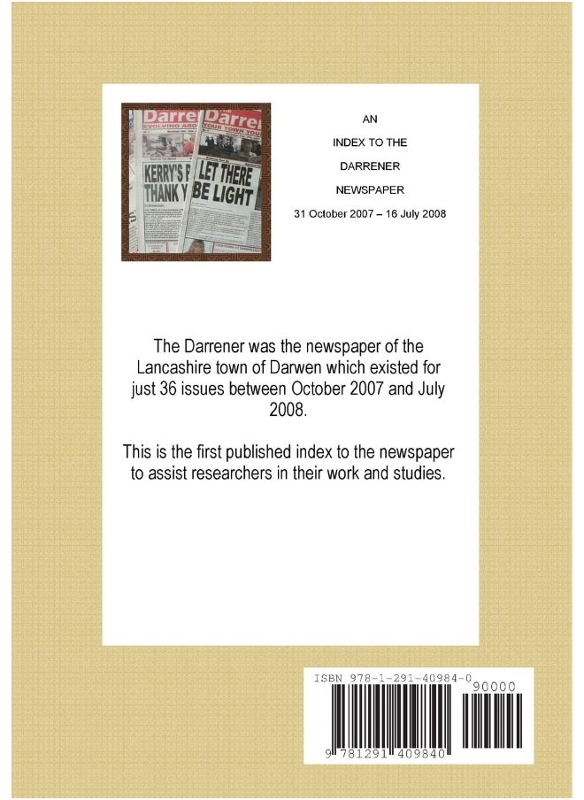 null - AN INDEX TO THE DARRENER NEWSPAPER - Image 1