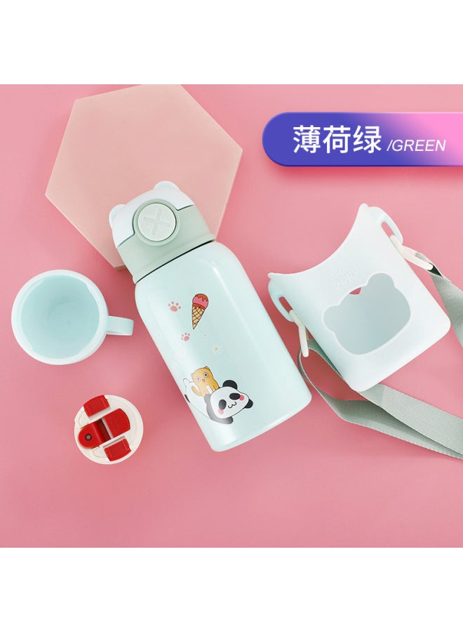 316 Stainless Steel Water Cup, Large Capacity Water Bottle, Cartoon Double-drink Big Belly Cup, Children's Thermos Cup Anti-fall, Portable