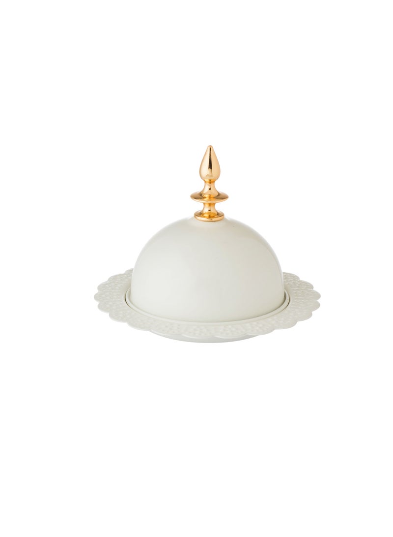 السيف  تمرية جود من المعدن باللون الأبيض مع ديكور ذهبي من ماركة السيف - Image 1