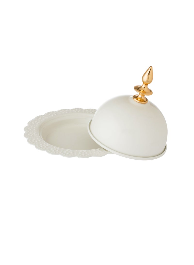 السيف  تمرية جود من المعدن باللون الأبيض مع ديكور ذهبي من ماركة السيف - Image 3