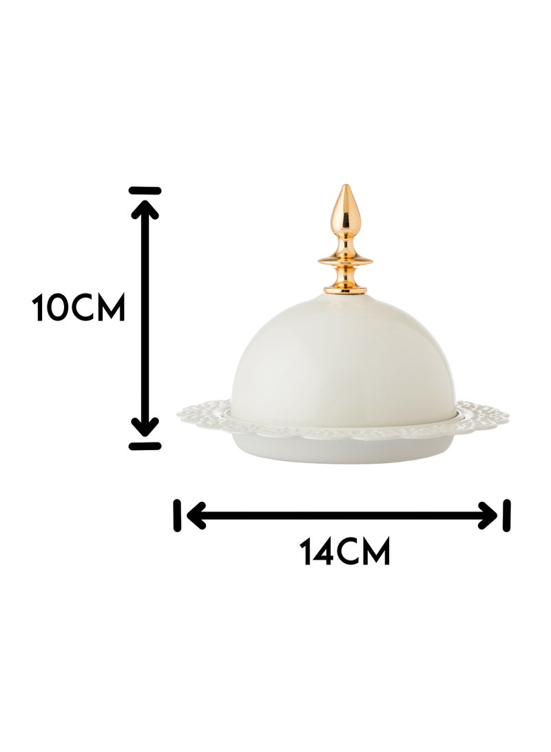 السيف  تمرية جود من المعدن باللون الأبيض مع ديكور ذهبي من ماركة السيف - Image 5