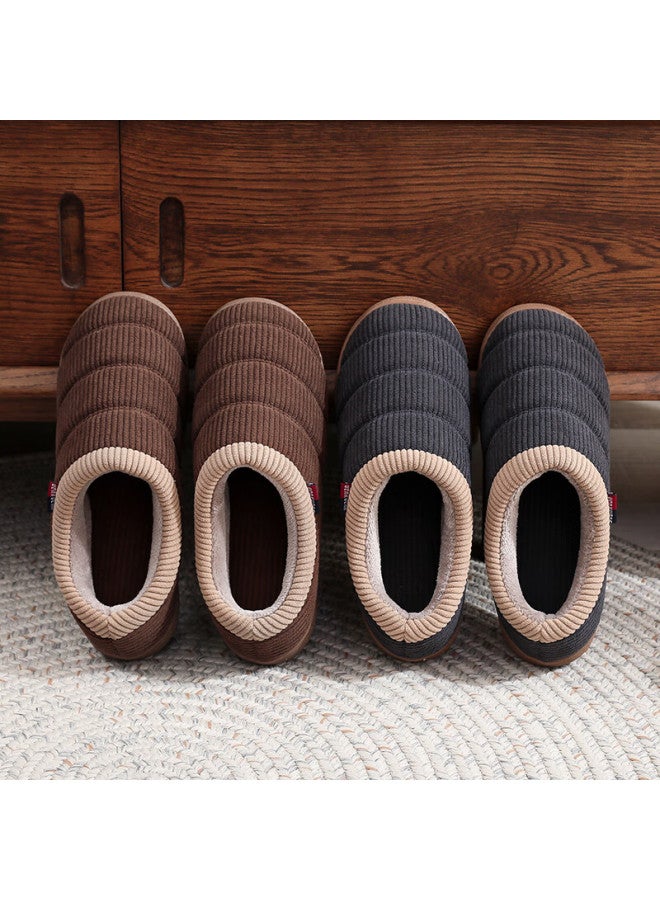 Guoluofei Cotton Slippers Non-slip Men And Women Winter Thickened Warm Home Slippers For Middle-aged And Elderly Wine Red Size 38-39 - Image 3