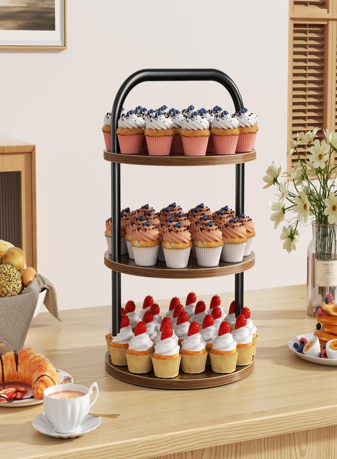 Aminigram 2 Pack Wooden Cupcake Stand, 3 Tier Large Cupcake Tower Stand 50 Cupcakes, Dessert Stand Cupcake Display Stand Cupcake Tower for Party, Wedding, Birthday, Halloween, Farmhouse Decor - Image 2