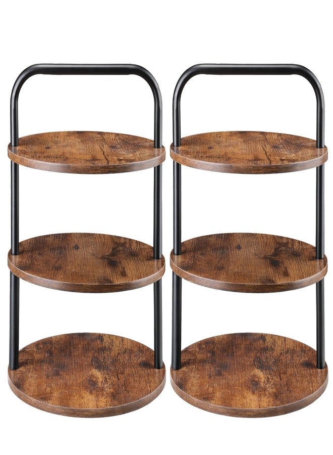 Aminigram 2 Pack Wooden Cupcake Stand, 3 Tier Large Cupcake Tower Stand 50 Cupcakes, Dessert Stand Cupcake Display Stand Cupcake Tower for Party, Wedding, Birthday, Halloween, Farmhouse Decor - Image 1