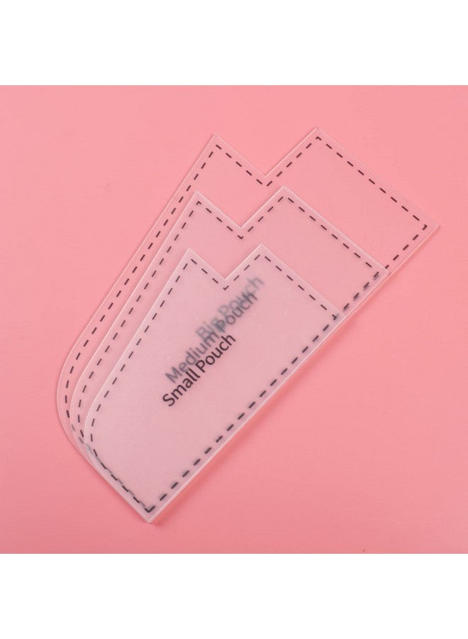 TXIN TXIN Set of 3 Purse Bag Pattern Template, 3 Sizes Bag Sewing Template, Clear Plastic Handbag Pre Cut on Fold Stencil, Handmade Bag Patchwork Ruler for DIY Purse Bag Making Supplies (5.7/7/ 8.7 Inch)  - Image 5