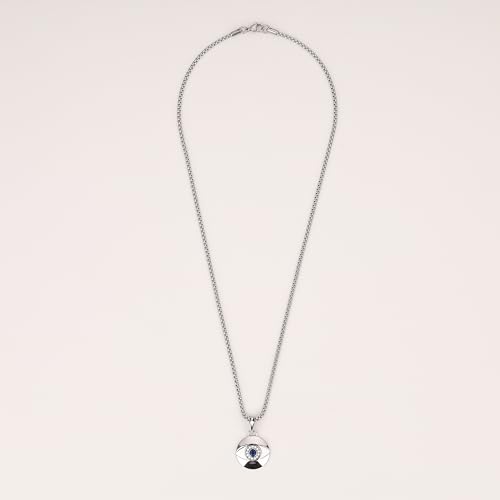 GAVU Men’s Stainless Steel Pendant Necklace, Protection Necklace Evil Eye Necklace for Men, Silver Necklace for Men 20” - Image 4