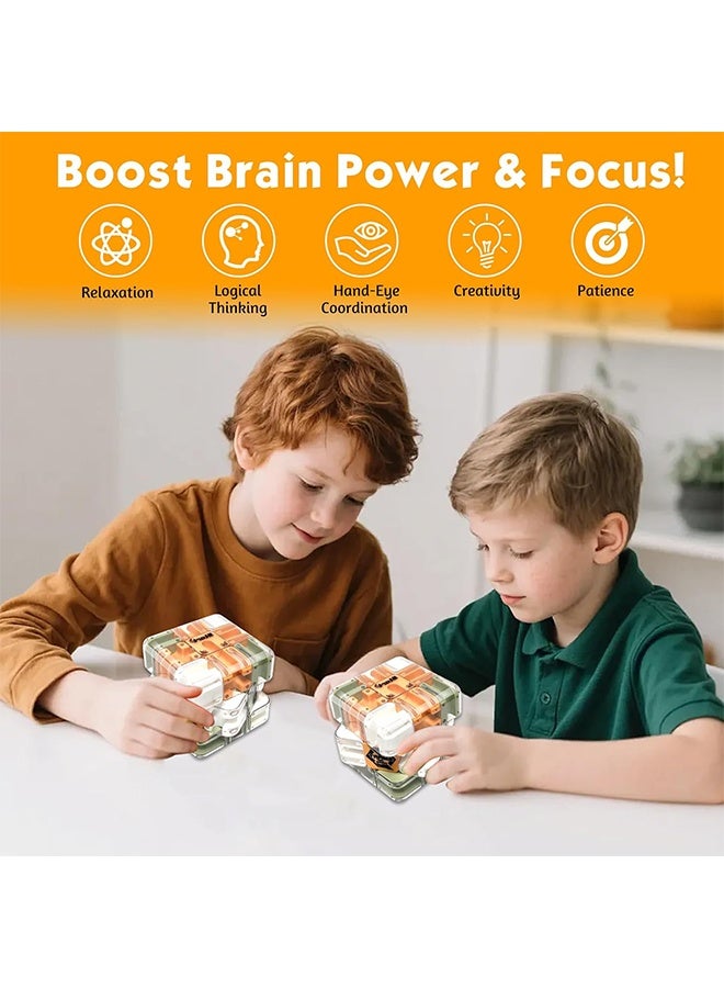 Large Labyrinth 3D Puzzles Maze Cube, Logical Challenge Maze Puzzle Cube Toy, Engaging Brain Teaser Toy, Interactive Mazes Game Educational Focus Game, Stress Relief, Gift for Kids Adults Focus and Logic Training - Image 2