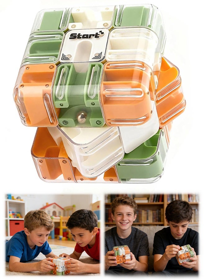 Large Labyrinth 3D Puzzles Maze Cube, Logical Challenge Maze Puzzle Cube Toy, Engaging Brain Teaser Toy, Interactive Mazes Game Educational Focus Game, Stress Relief, Gift for Kids Adults Focus and Logic Training - Image 1