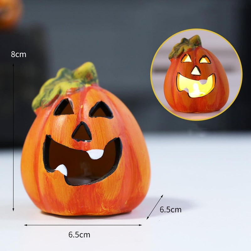 imene Halloween Pumpkin Decorations Figurines Indoorceramic Pumpkin Decorations for Home Display, Party Decor Items (Pumpkin A) - Image 2