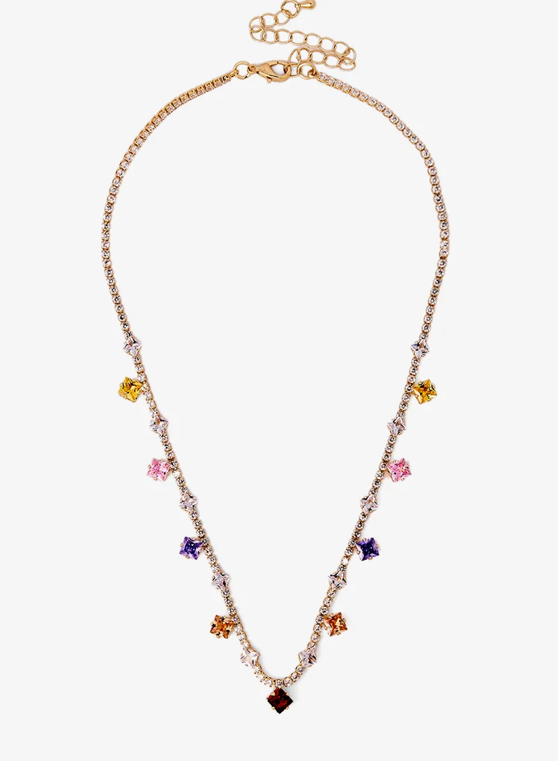 Ginger Multicolor Choker Necklace