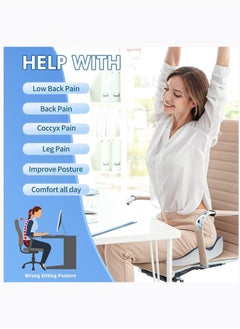 Arabest Memory Foam Seat Cushion Car Seat Cushion Office Chair Seat Cushion for for Relief Tailbone and Hip Tire, Pressure Relief on the Coccyx for Office Chair, Car Seat and Wheelchair(bule)  - Image 4