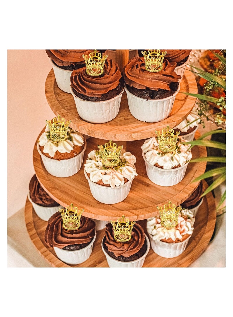 Gold Mini Crown Cake Toppers 12 Pcs Birthday Princess Tiara Decorations for Kids Baby Showers Weddings  - Image 5