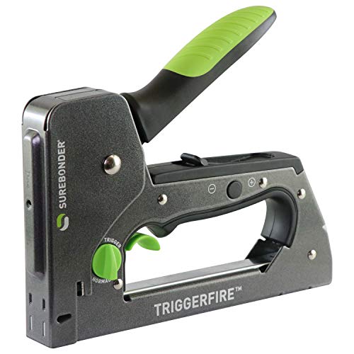 Surebonder TRIGGERFIRE Heavy Duty Narrow Crown Staple Gun with Trigger Mode - Upholstery, DIY, Wood - Uses Surebonder #4 or Arrow T50 Staples - Tool Only (5625) - Image 1