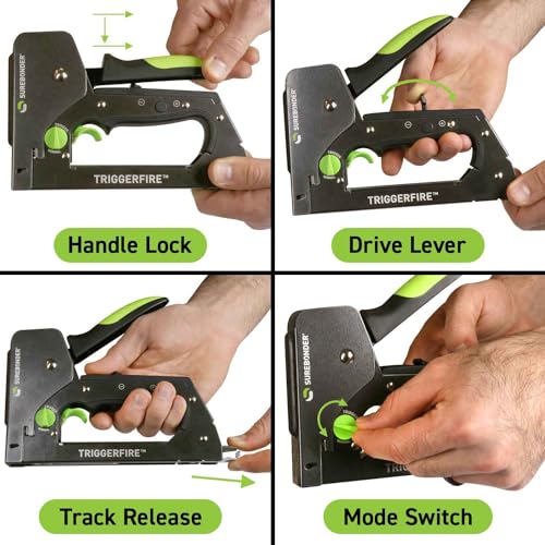 Surebonder TRIGGERFIRE Heavy Duty Narrow Crown Staple Gun with Trigger Mode - Upholstery, DIY, Wood - Uses Surebonder #4 or Arrow T50 Staples - Tool Only (5625) - Image 4