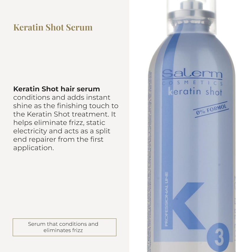 Salerm Cosmetics Keratin Shot Anti Frizz Serum - 100ml - Image 2