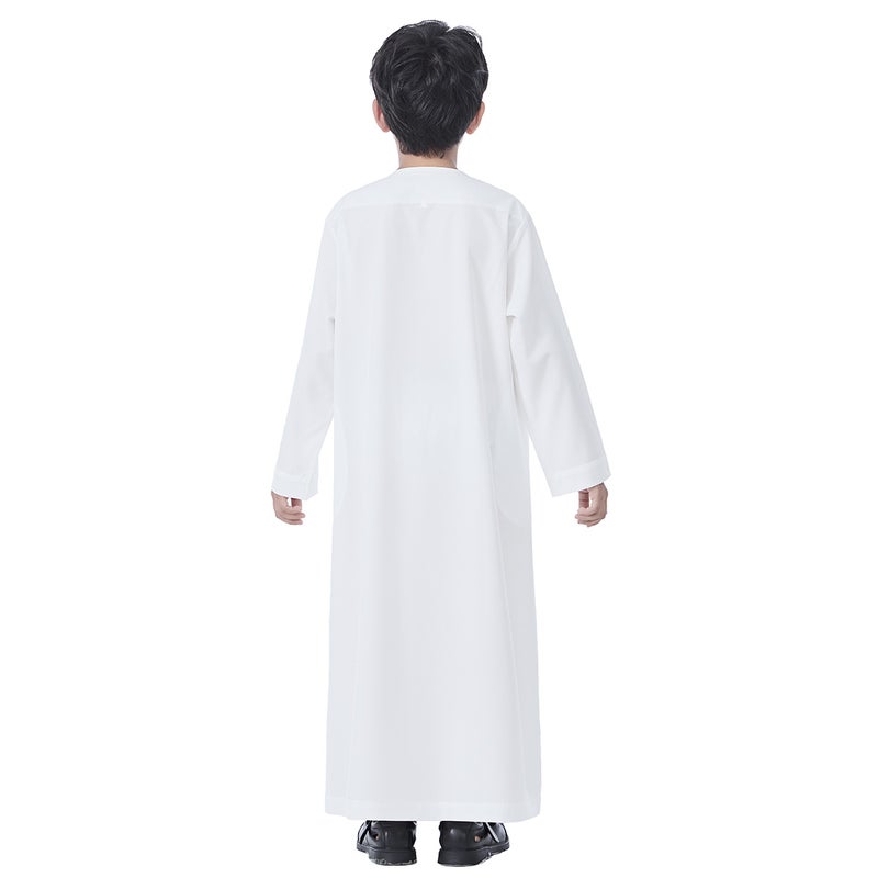 كورتا تقليدية طويلة للأولاد بحاشية دانتيل مزيّنة، أزياء تقليدية للاحتفالات - Image 5