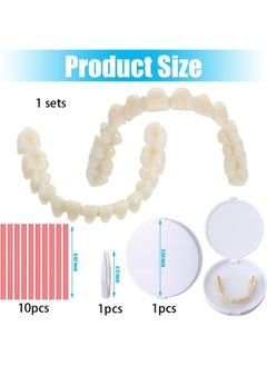 HaLunhi 13 Pcs Dentures DIY Repair Kit Fake Teeth Kit Make Your Own Dentures Kit Repair Missing Teeth Easy and Convenient Customizable Denture Solution for Improve Smile  - Image 2