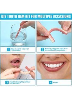 HaLunhi 13 Pcs Dentures DIY Repair Kit Fake Teeth Kit Make Your Own Dentures Kit Repair Missing Teeth Easy and Convenient Customizable Denture Solution for Improve Smile  - Image 4