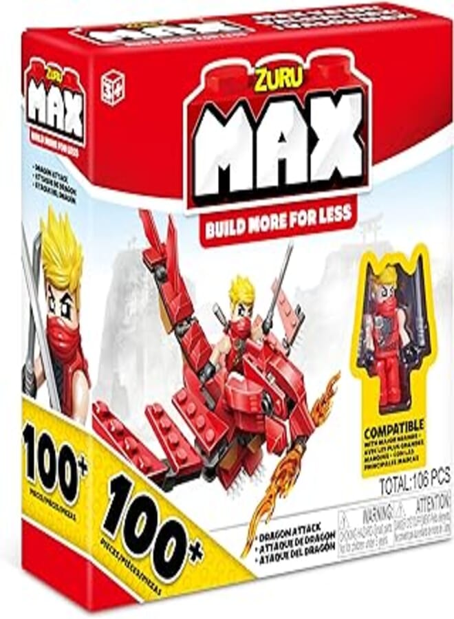 Zuru S001-Max Build More Construction Value Brick Set 100-Pieces, Multicolor