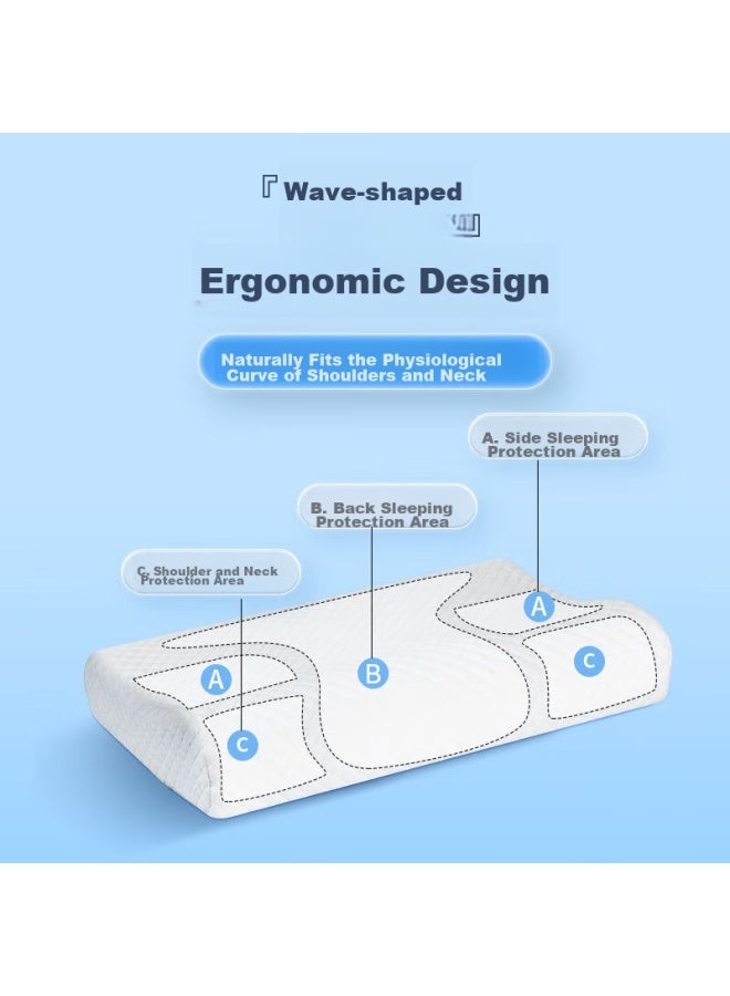 Aeromax Memory Foam Pillow, Deep Sleep Low Rebound Pillow Core, Cervical Pillow, Dual-use High And Low, For Adults' Sleeping - Image 1