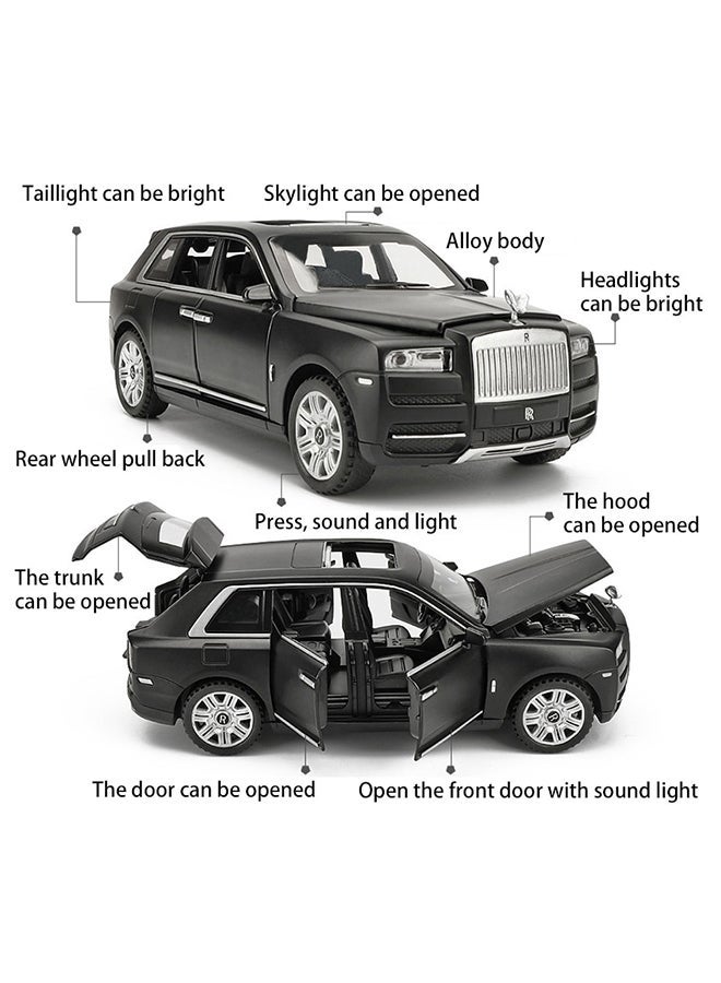 Rolls Royce Cullinan Zinc Alloy Toy Car Durable Sound And Light Effect Black - Image 2