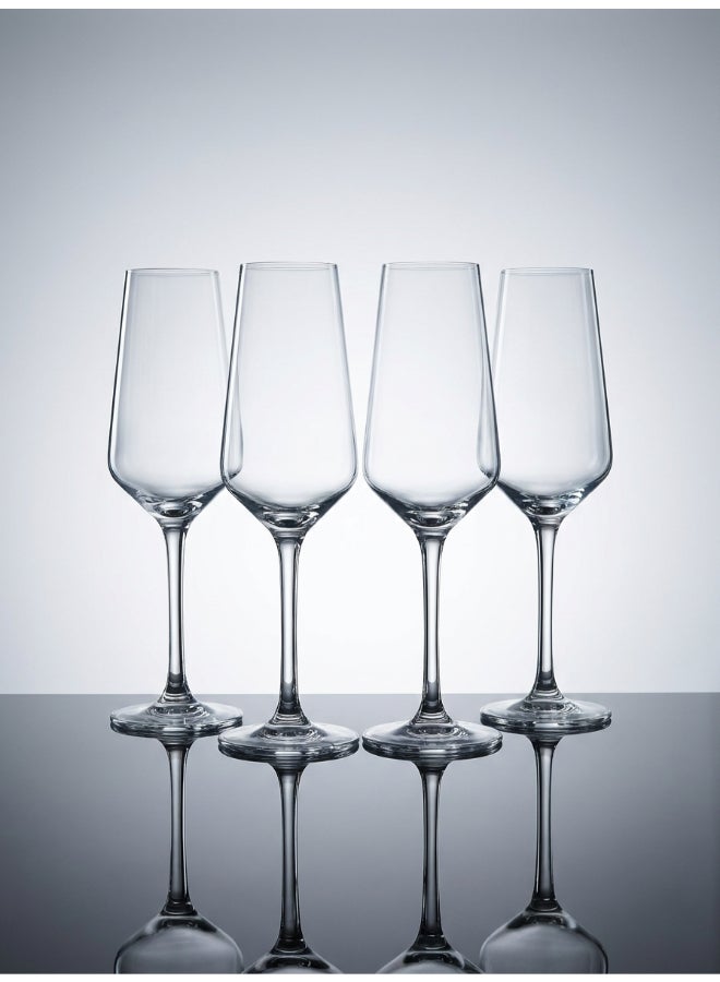 Luminarc Vinetis Flute Wine Glass Set 4x230ml For Wine, Champaign, Juice, Water, Soft Drinks, Hard Drink, Hot Beverages - Image 5