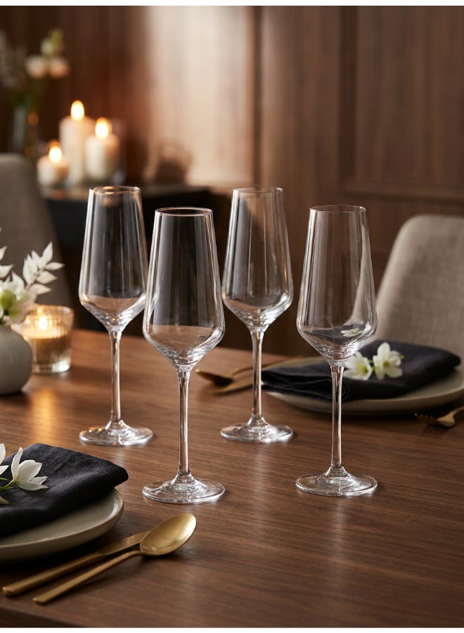 Luminarc Vinetis Flute Wine Glass Set 4x230ml For Wine, Champaign, Juice, Water, Soft Drinks, Hard Drink, Hot Beverages - Image 4