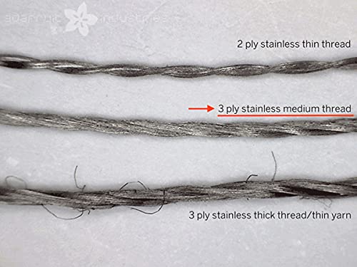 Adafruit Stainless Medium Conductive Thread - 3 ply - 18 meter/60 ft - Image 4