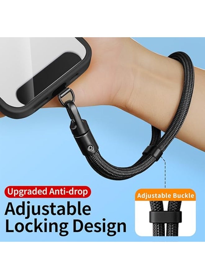 Hand Wrist Strap Lanyard,Universal Cell Phone Multifuctional Patch Lanyards for Women and Men (Black) - Image 2