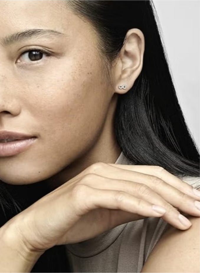 تشوميل أقراط إنفينيتي المتلألئة - أقراط مذهلة للنساء - ومرصعة بالزركونيا المكعبة - - Image 2