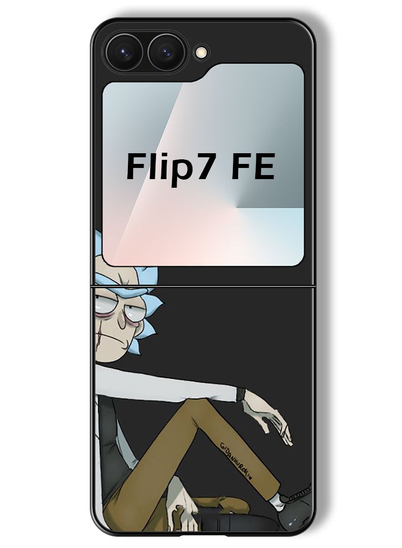 Theodor Case Compatible with Samsung Galaxy Z Flip 7 FE 6.7 Inch Protection Shockproof Bumper Cover Rick - Image 1