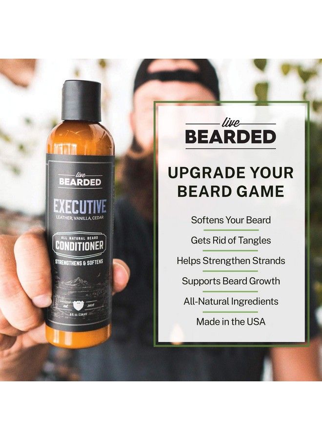 Live Bearded : Beard Conditioner Executive Facial Hair Conditioner 8 Oz. Strengthens And Softens Allnatural Ingredients With Biotin Coconut Oil Argan Oil And Caffeine Made In The Usa - Image 5