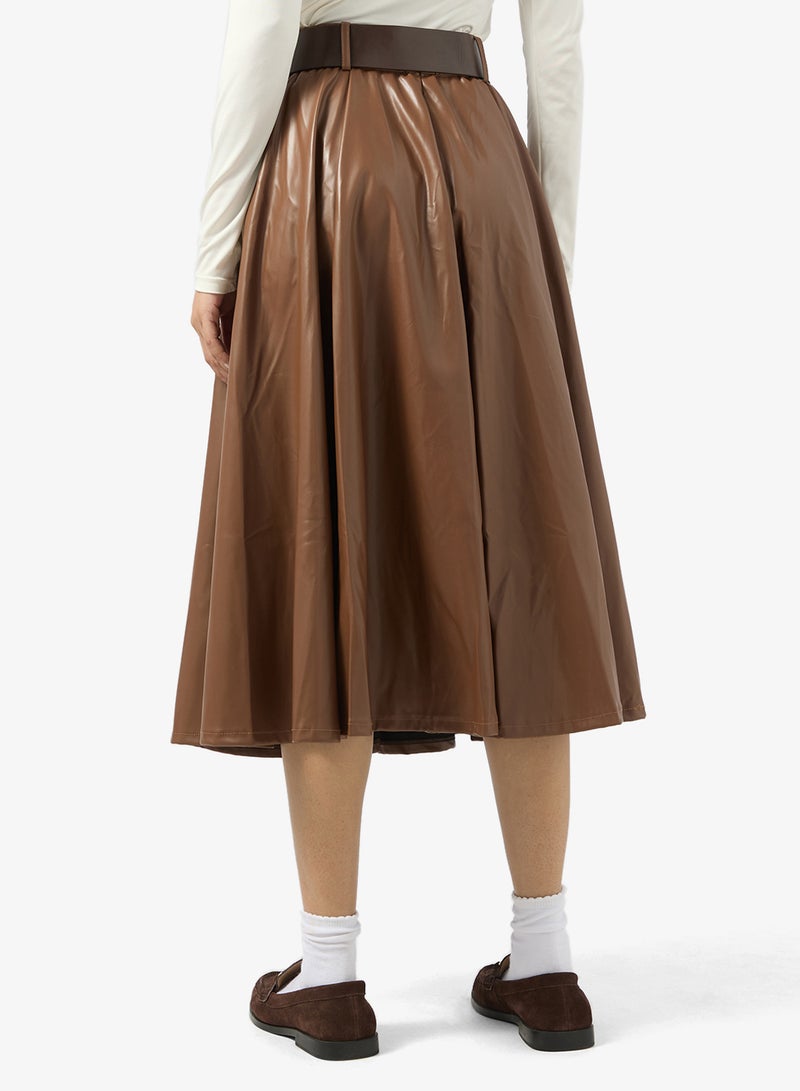 Ginger A Line Box Pleat Skirt - Image 3