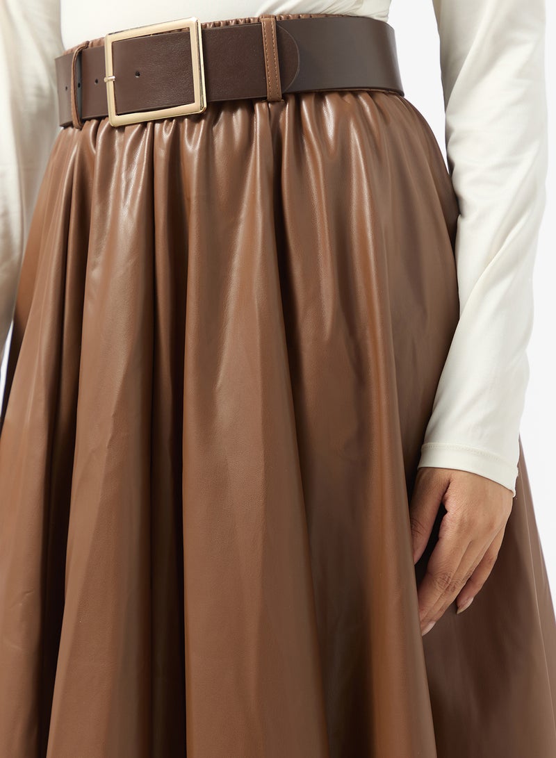 Ginger A Line Box Pleat Skirt - Image 4