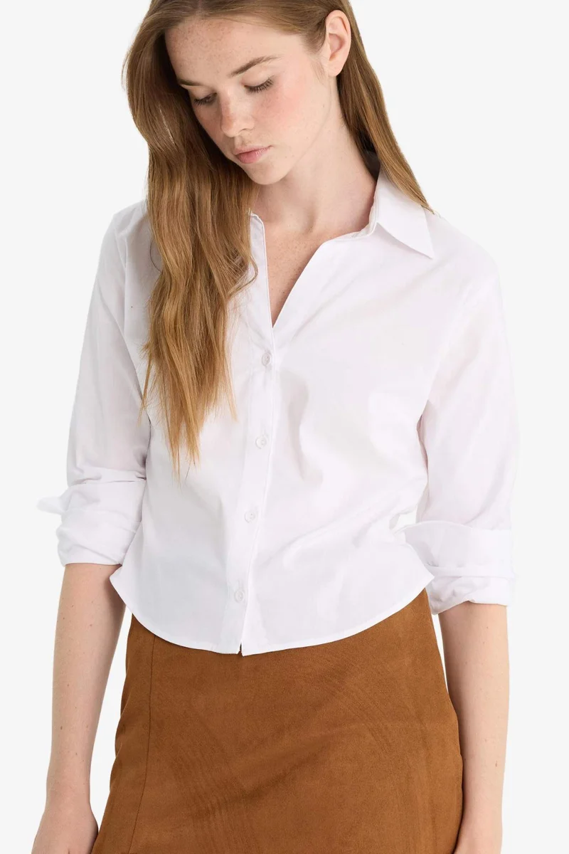 ديفاكتو Slim Fit Shirt Collar Long Sleeve Shirt