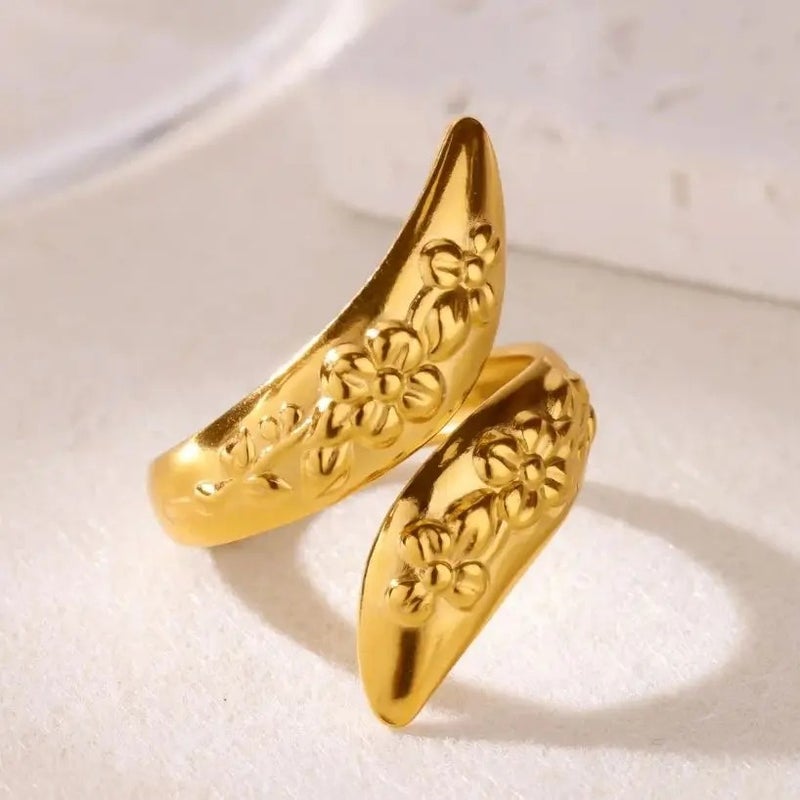 Golden Free Size Stainless Steel Ring - Image 5