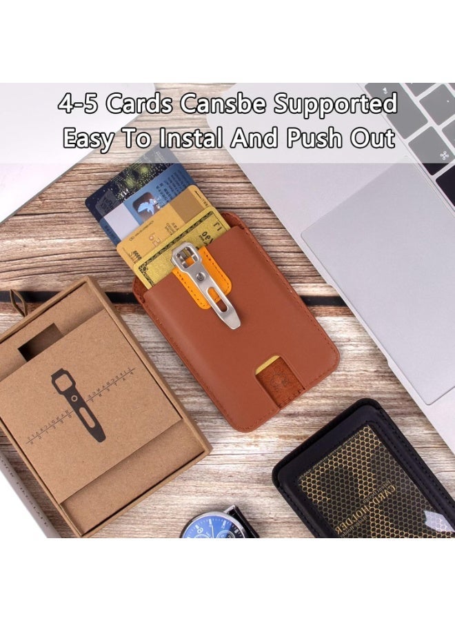 Goserda® Premium Leather ID Badge Holder with Clear Window, Adjustable Lanyard & Detachable Metal Clip for Office & School Use (Brown) - Image 2